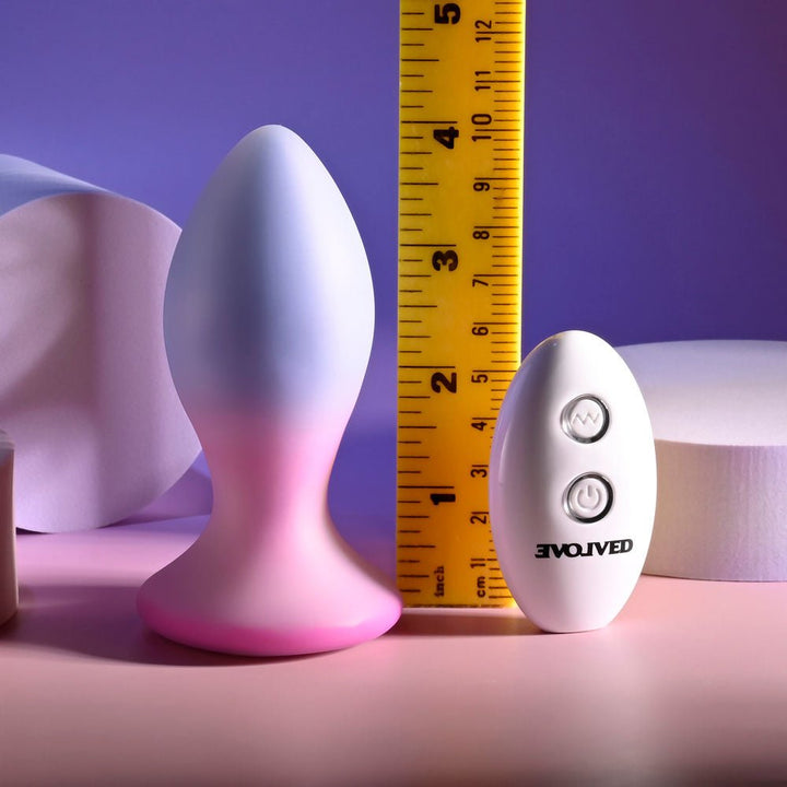 Evolved Paradise Plug - Vibrating Butt Plug - Pink/Purple