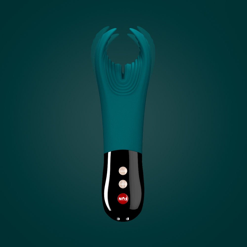 Fun Factory Manta Vibrating Stroker - Deep Sea Blue