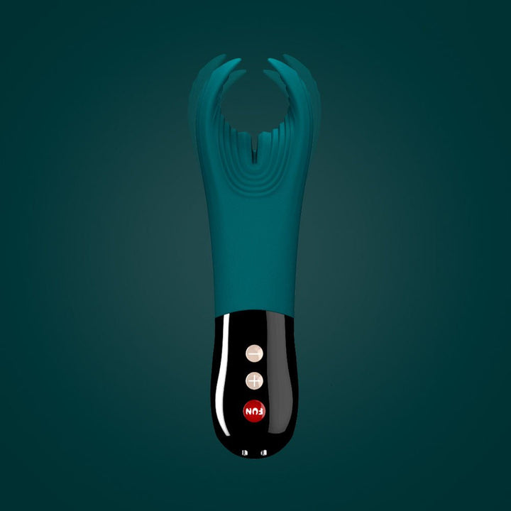 Fun Factory Manta Vibrating Stroker - Deep Sea Blue