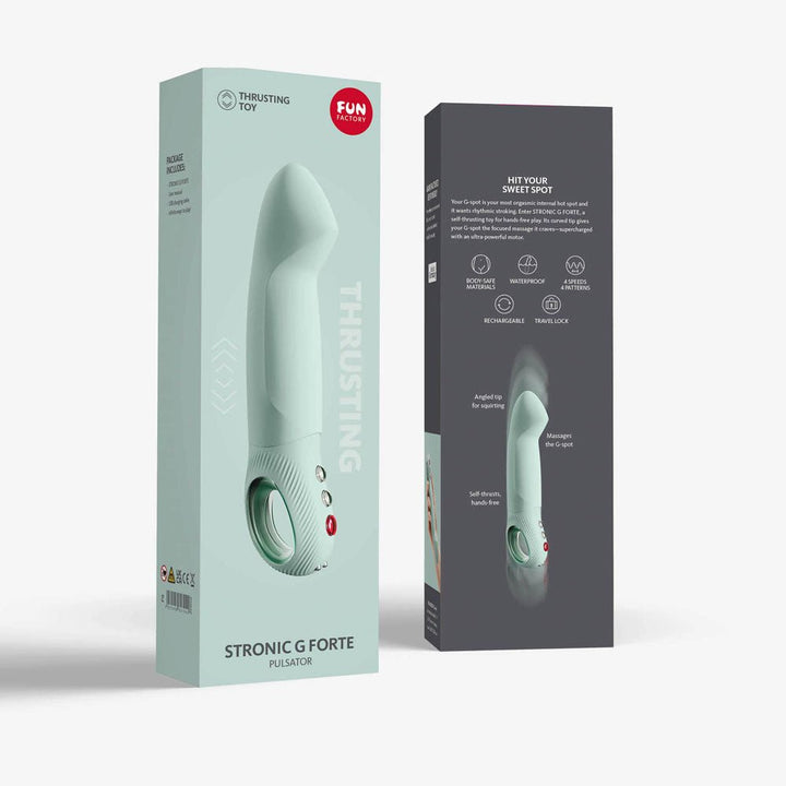 Fun Factory Stronic G Fort Thruster Vibrator - Sage Green