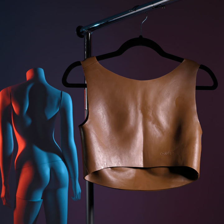 Gender X Undergarments - Brown Wearable Breasts - Plate C-Cup - Dark