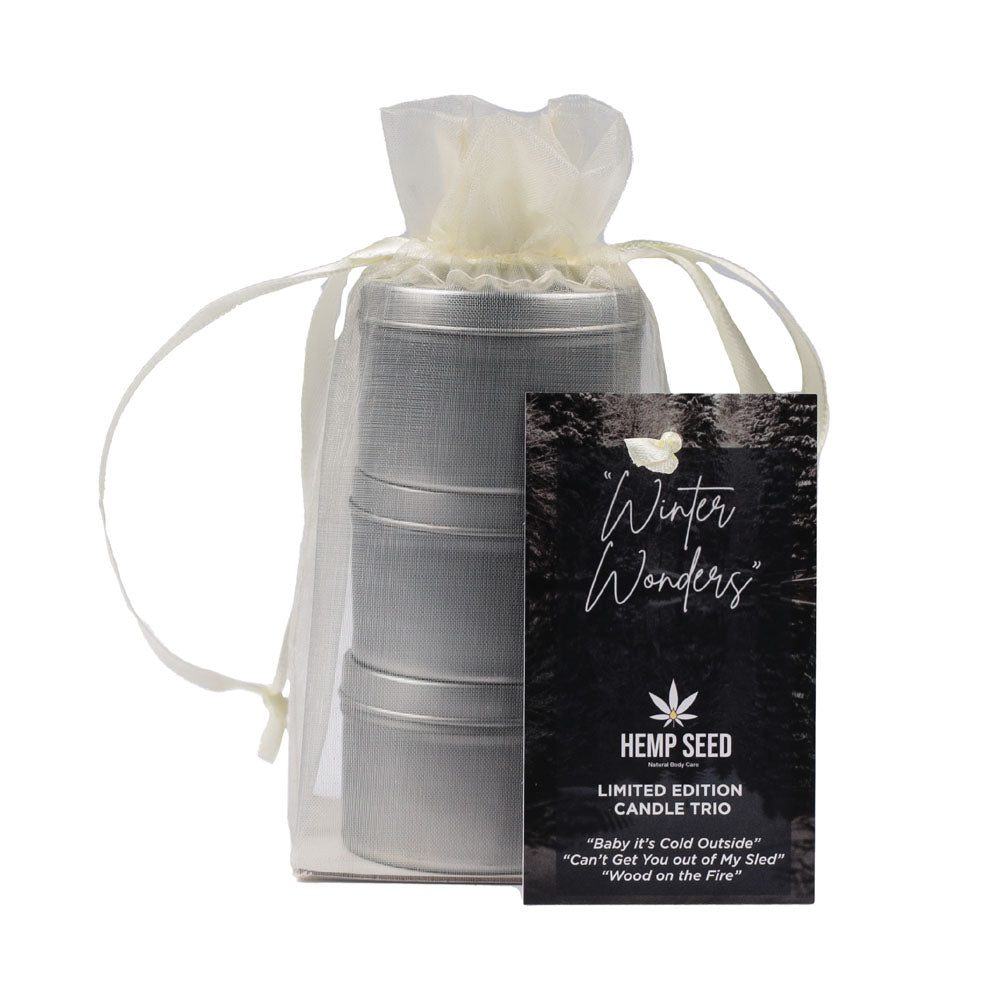 Hemp Seed Winter Wonders Mini Massage Candle Trio - 3 Pack