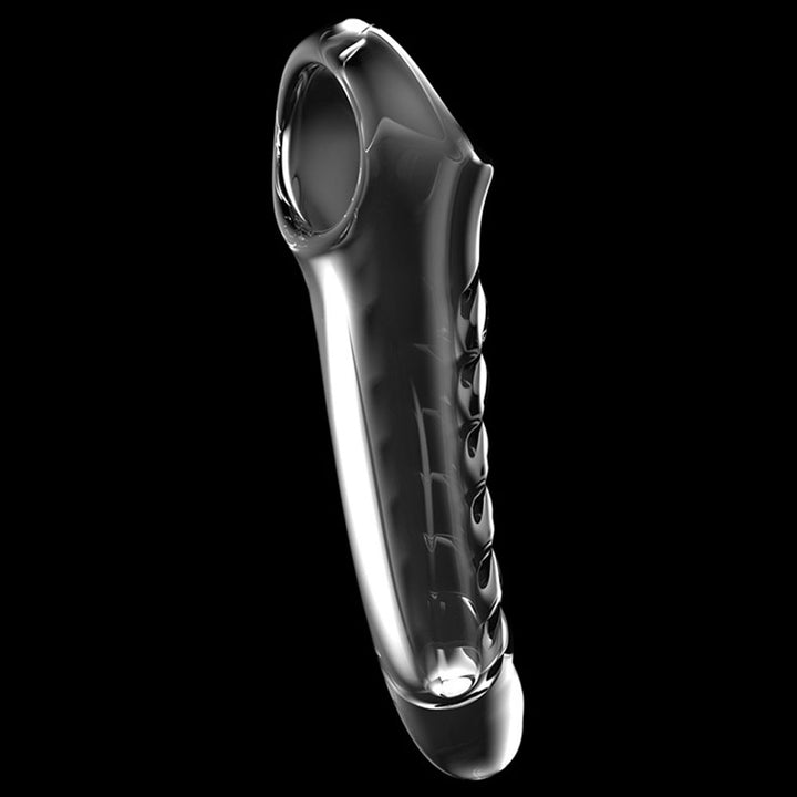 Adam & Eve Ridged Rider - Penis Extension Sleeve - Clear
