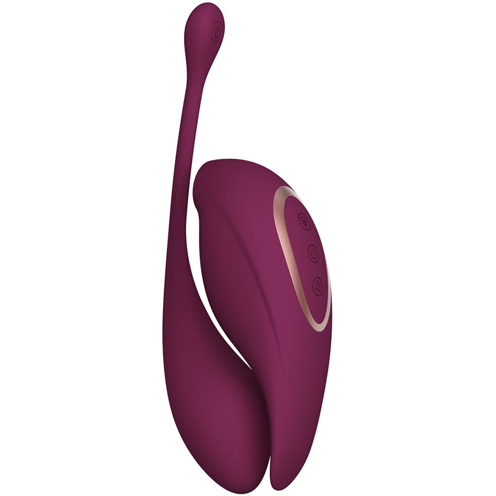 Twitch 2 - Suction Vibrator with Remote Vibrating Egg - Burgundy