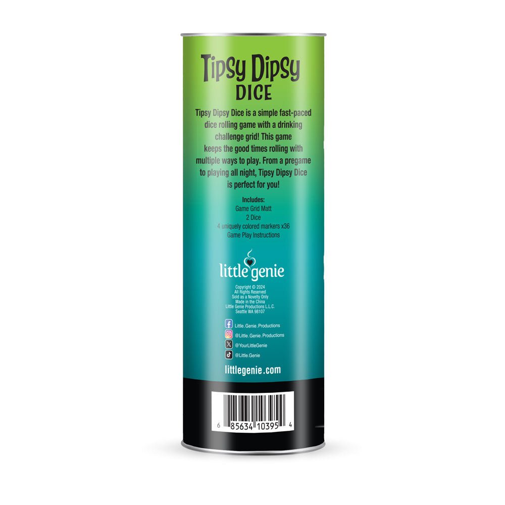 Tipsy Dipsy Dice Drinking Game for Parties
