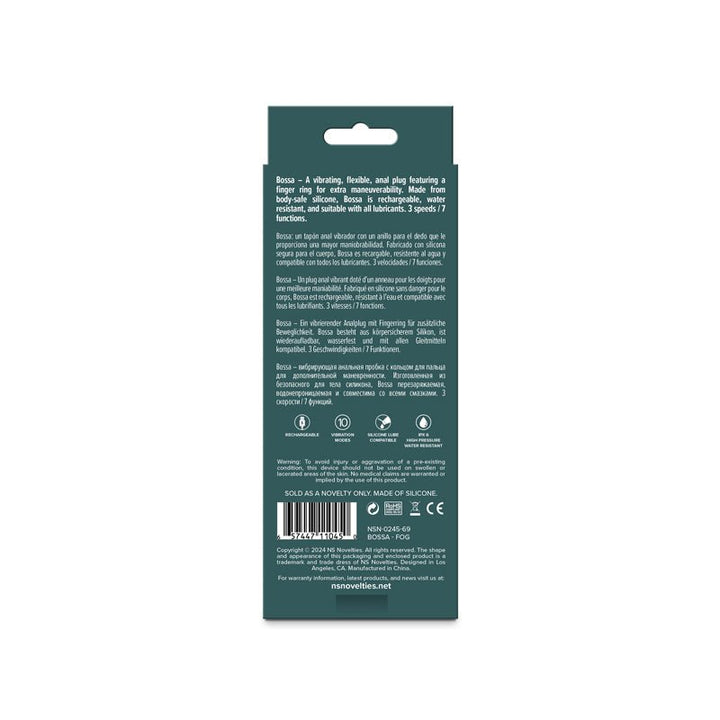 Lust-n-Dreams - Bossa Fog White Vibrating Butt Plug