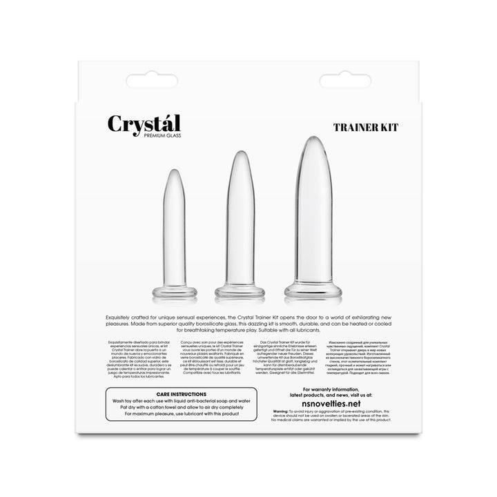Crystal Clear Glass Anal Plugs Trainer Kit