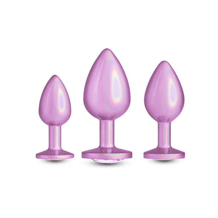 Rear Assets Metallic Butt Plugs Trainer Kit - Iridescent Pink