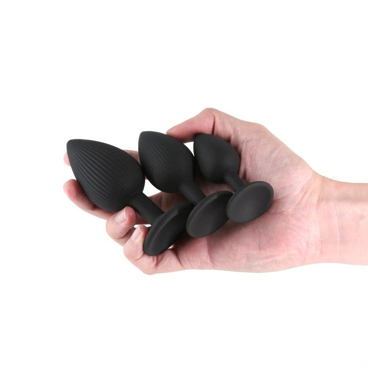 Renegade Triple Ace Butt Plug Kit - Black
