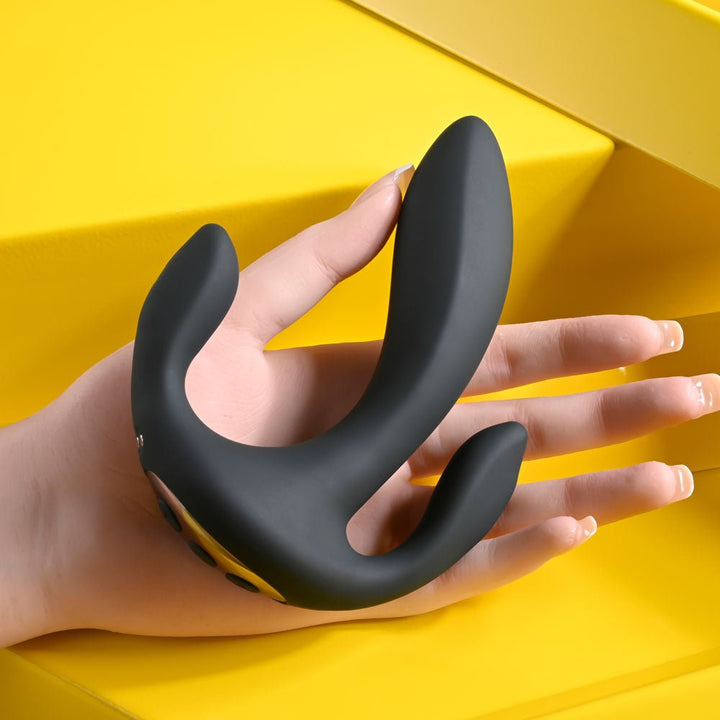 Playboy Pleasure Triple Treat - Triple Probe Vibrator - Black