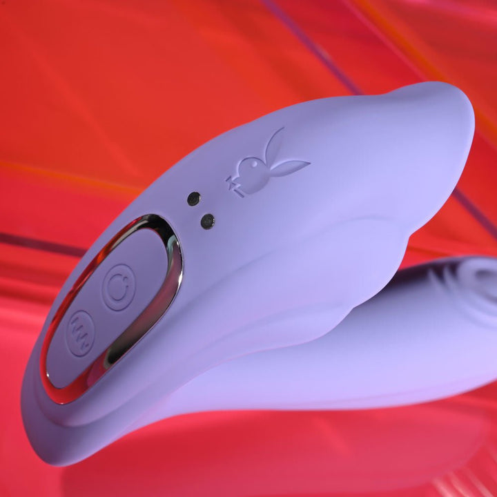 Playboy Pleasure Lilac Fantasy Tappy Vibrator with Remote