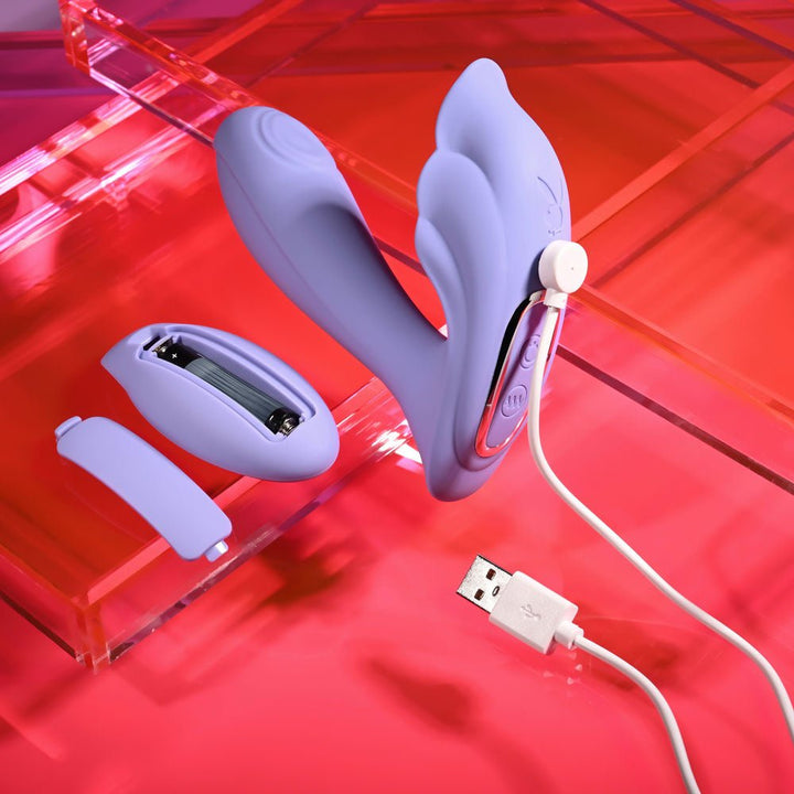 Playboy Pleasure Lilac Fantasy Tappy Vibrator with Remote