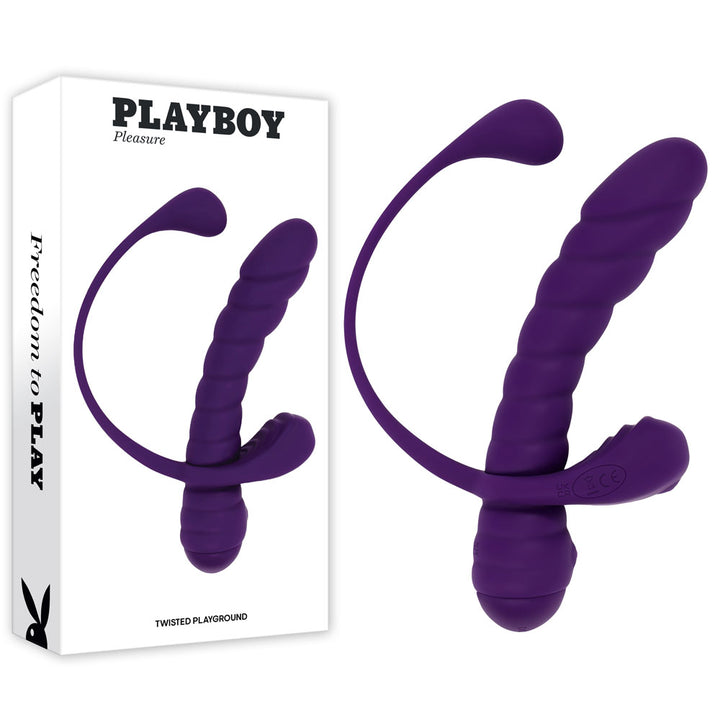 Playboy Pleasure Twisted Playground Vibrator and Cock Ring Kit