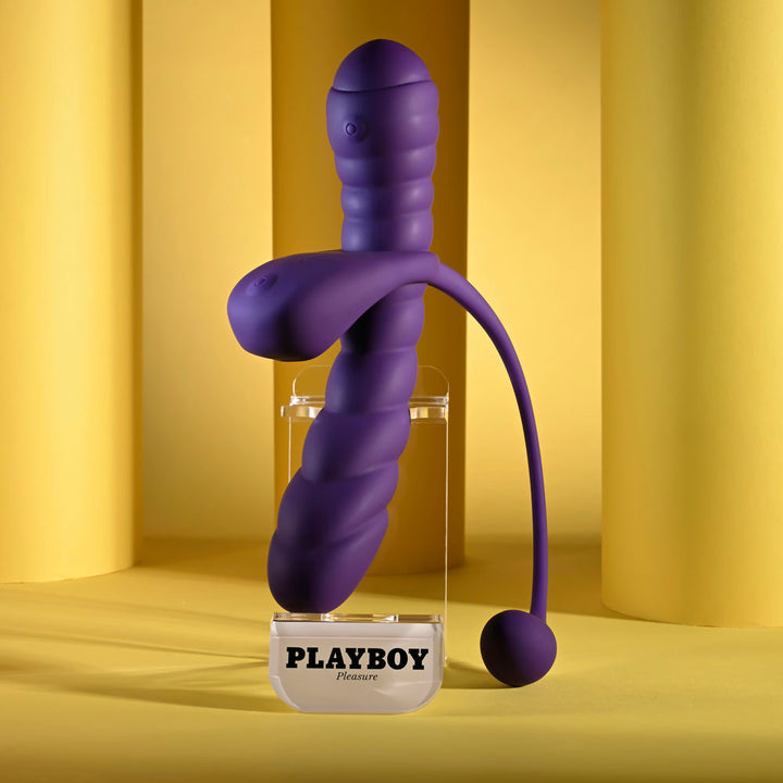 Playboy Pleasure Twisted Playground Vibrator and Cock Ring Kit