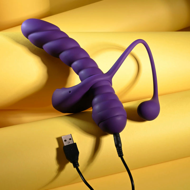 Playboy Pleasure Twisted Playground Vibrator and Cock Ring Kit
