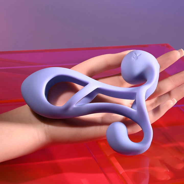 Playboy Pleasure Fantasy Cage - Vibrating Penis Sleeve - Purple