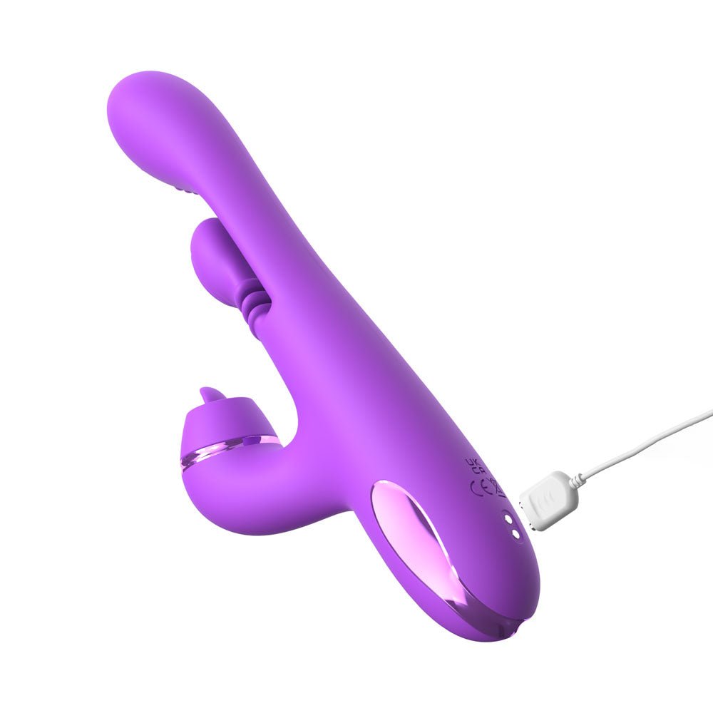 Fantasy For Her IntiMotion Pulse Pro - Swirling & Flicking Rabbit Vibrator - Purple