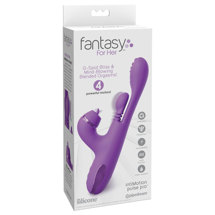Fantasy For Her IntiMotion Pulse Pro - Swirling & Flicking Rabbit Vibrator - Purple