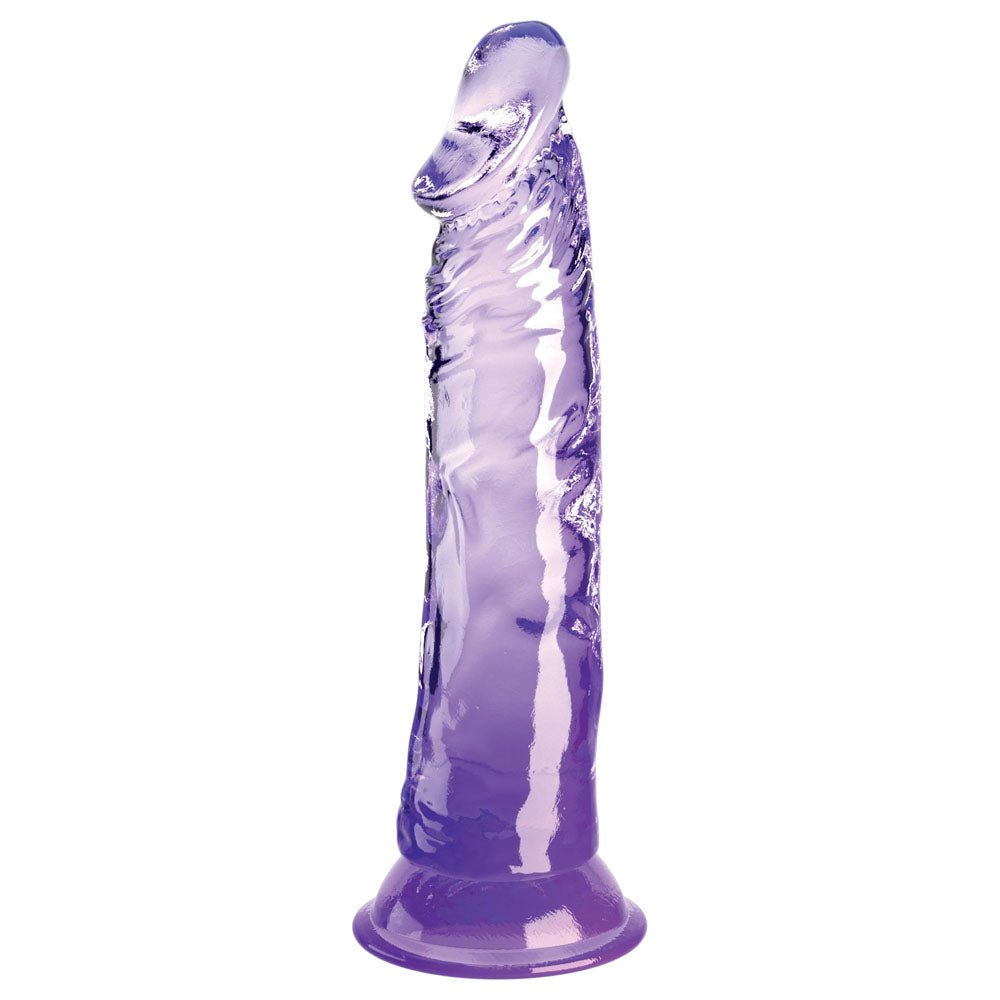 King Cock Clear 8 Inch Dildo - Purple