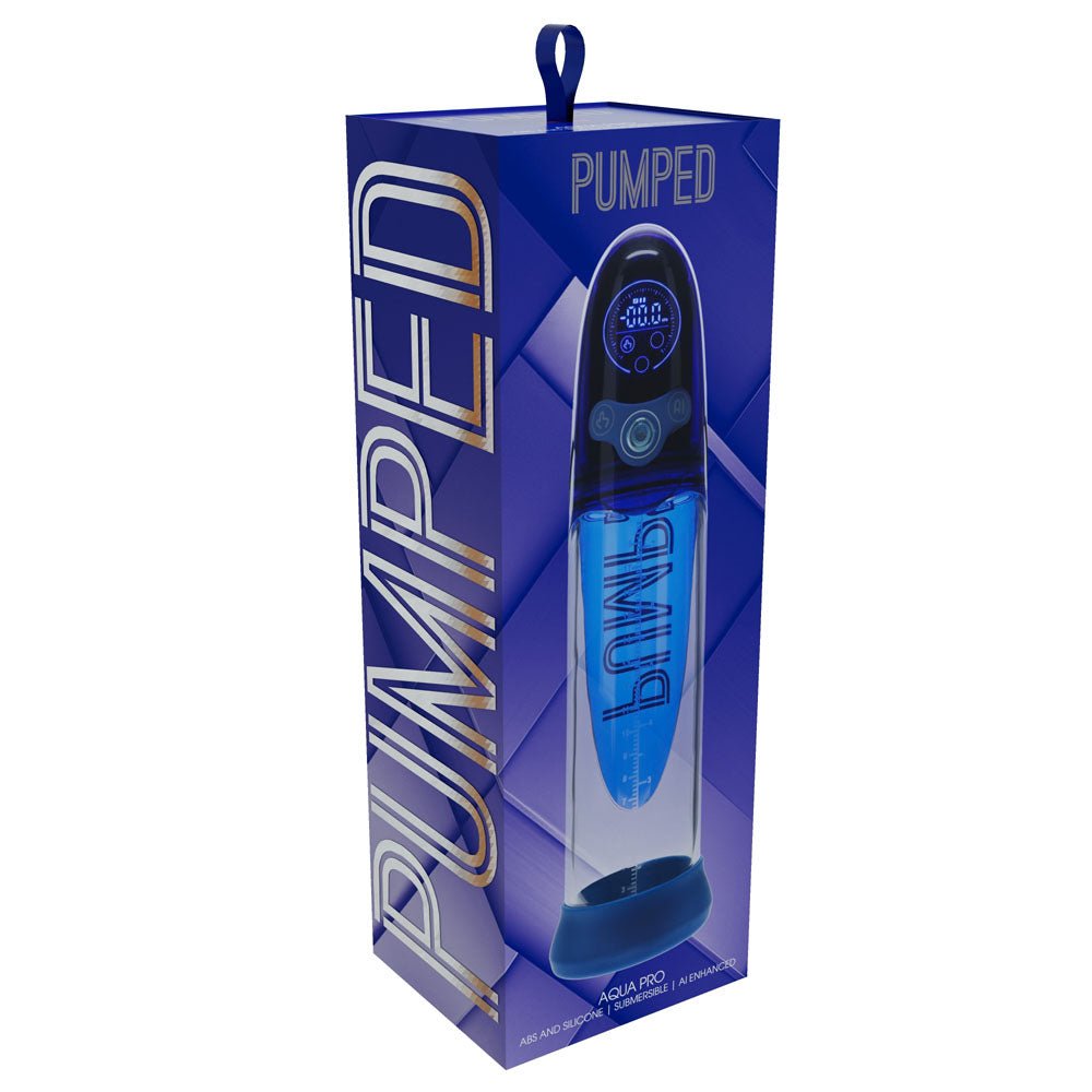 Pumped Aqua-Pro AI-Enabled Submersible Auto Penis Pump - Blue