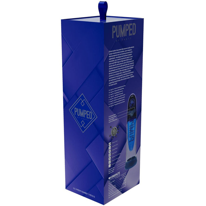 Pumped Aqua-Pro AI-Enabled Submersible Auto Penis Pump - Blue