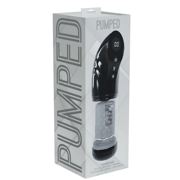Pumped Strokemate - Sucking Rotating Thrusting Auto Masturbator - Black
