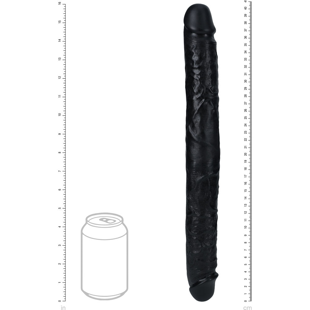 RealRock 14 Inch Thick Double Dildo - Black