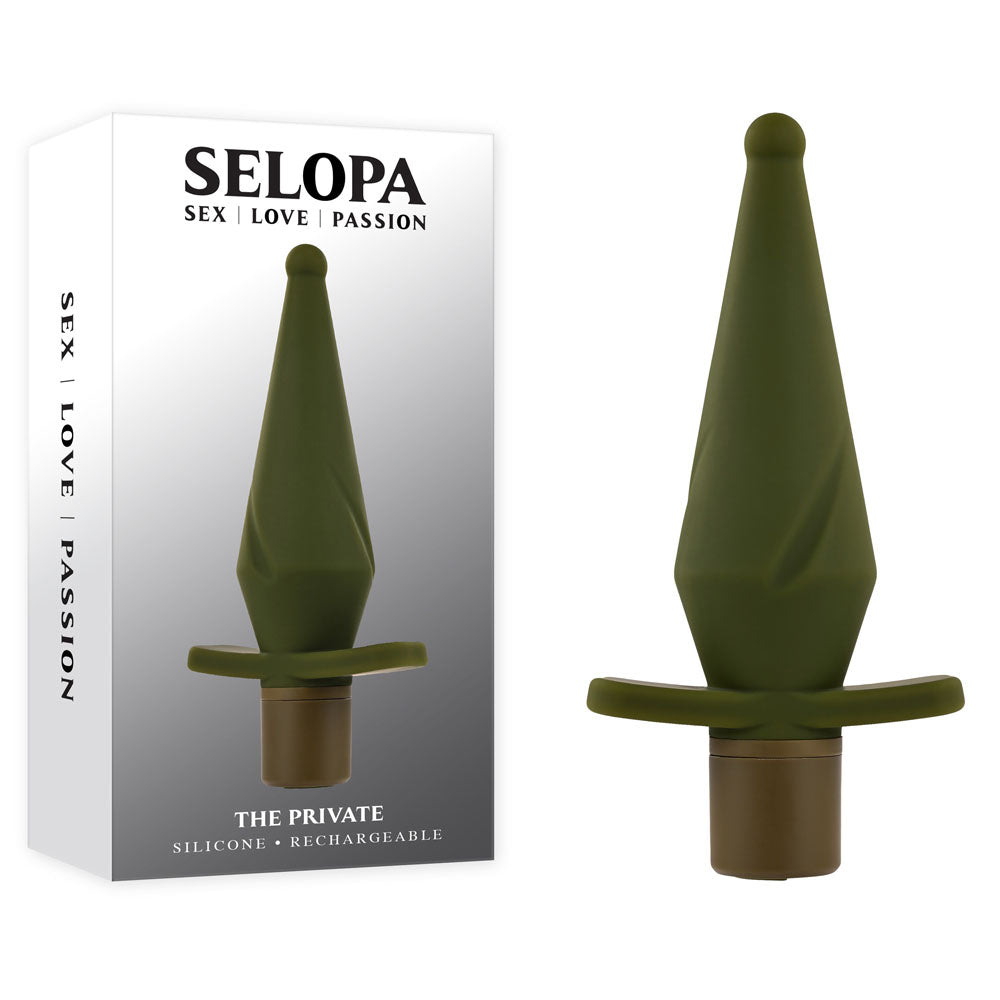 Selopa The Private Green Vibrating Butt Plug