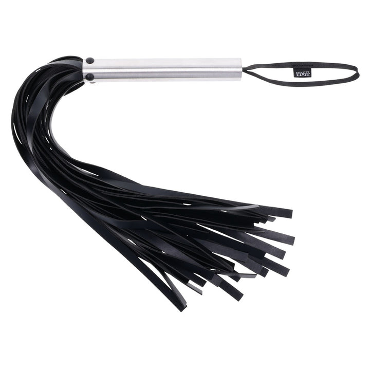 Edge Flogger Whip with Metal Handle - Black