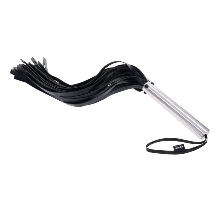 Edge Flogger Whip with Metal Handle - Black