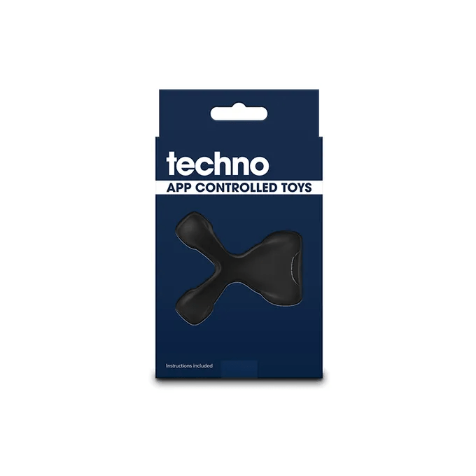 Techno - Strobe - Vibrating Cock Ring With App Control - Black