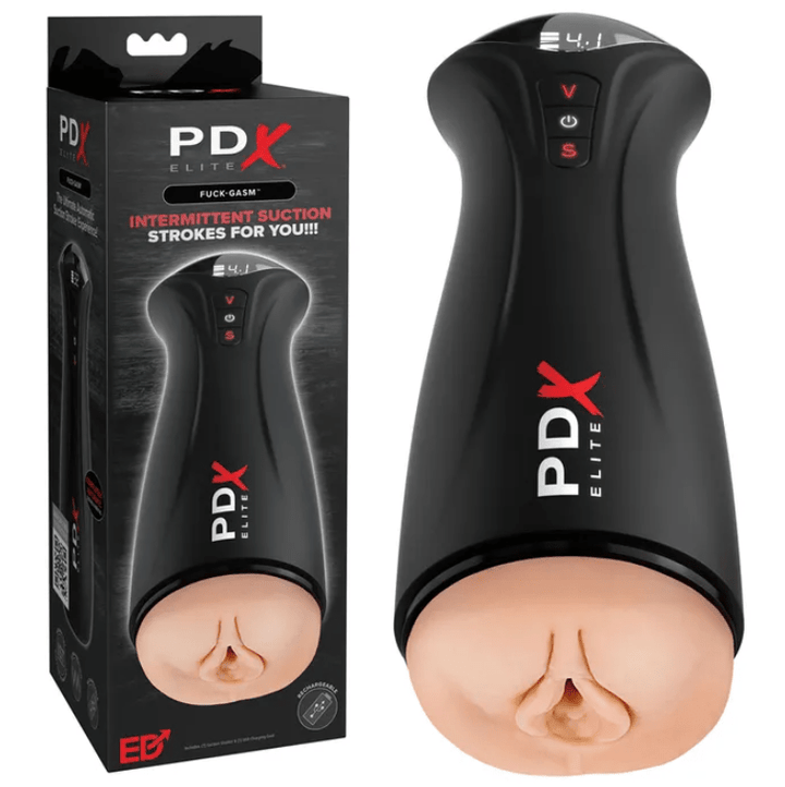 PDX Elite Fuck-Gasm - Sucking & Vibrating Auto Stroker - Flesh