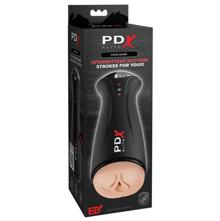 PDX Elite Fuck-Gasm - Sucking & Vibrating Auto Stroker - Flesh