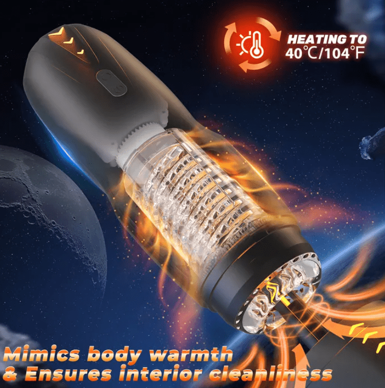 CyberSkin Galaxy Voy - Thrusting & Rotating Auto Masturbator with Heater