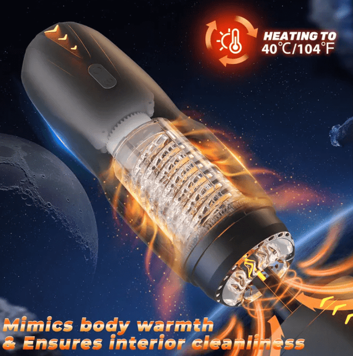 CyberSkin Galaxy Voy - Thrusting & Rotating Auto Masturbator with Heater