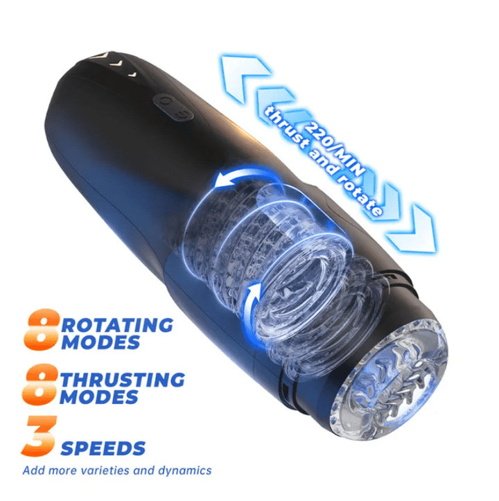 CyberSkin Galaxy Voy - Thrusting & Rotating Auto Masturbator with Heater