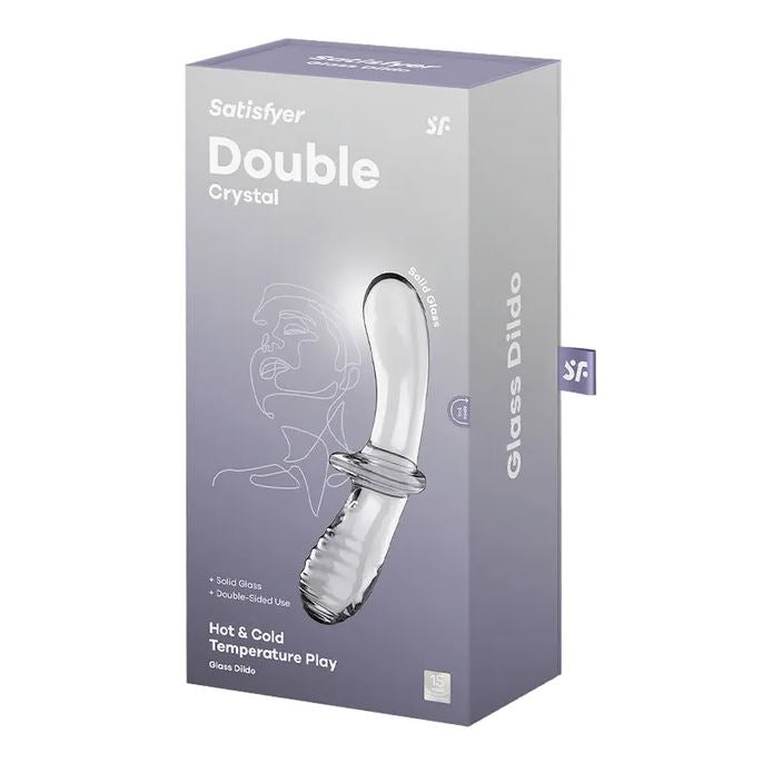 Satisfyer Double Crystal - Glass Double Ended Dildo - Clear