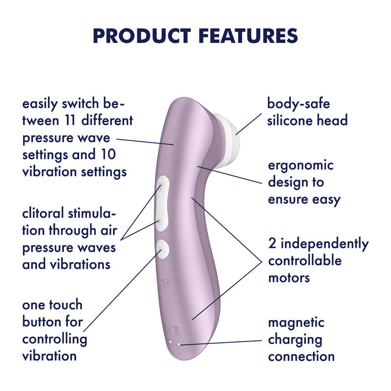 Satisfyer Pro 2+ Touch-Free Clitoral Stimulator - Purple