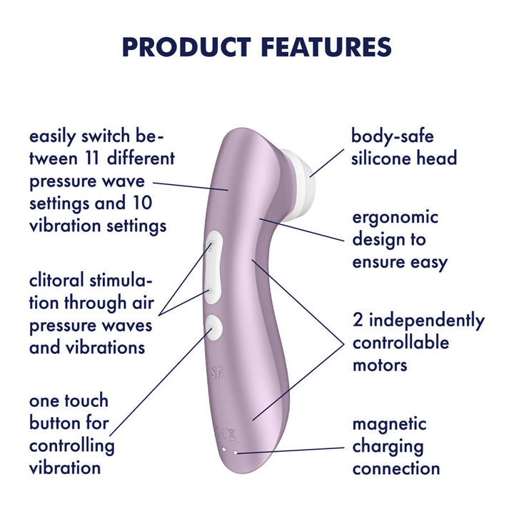 Satisfyer Pro 2+ Touch-Free Clitoral Stimulator - Purple