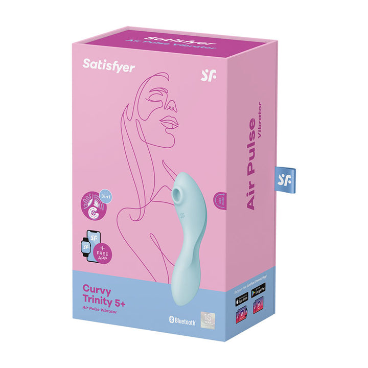Satisfyer Curvy Trinity 5 - Blue - Air Pulse Stimulator with App Control