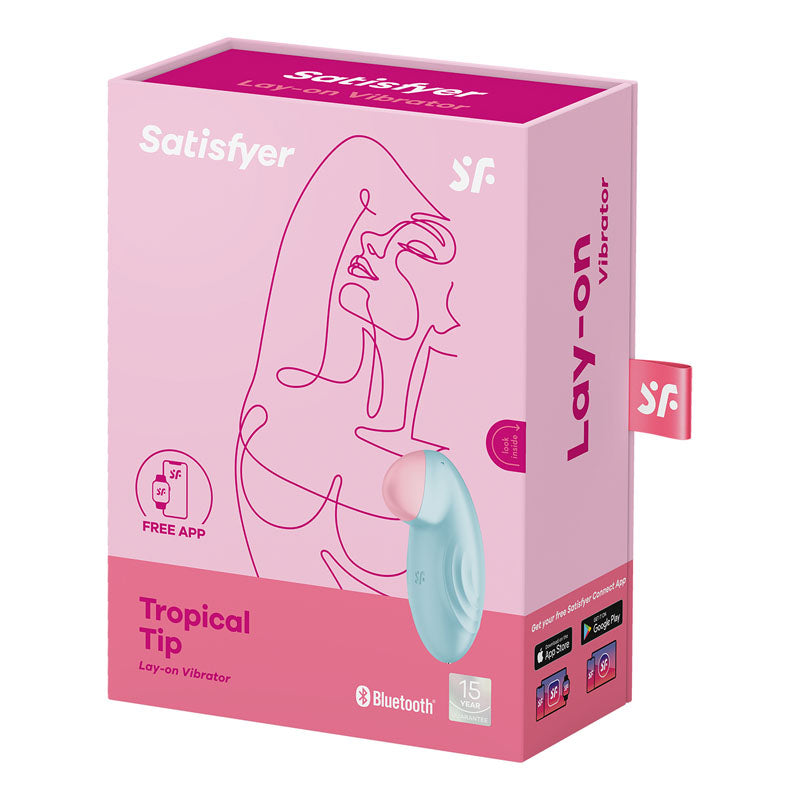Satisfyer Tropical Tip Stimulator with App Control - Light Blue
