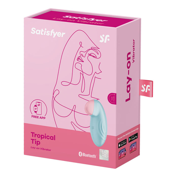 Satisfyer Tropical Tip Stimulator with App Control - Light Blue