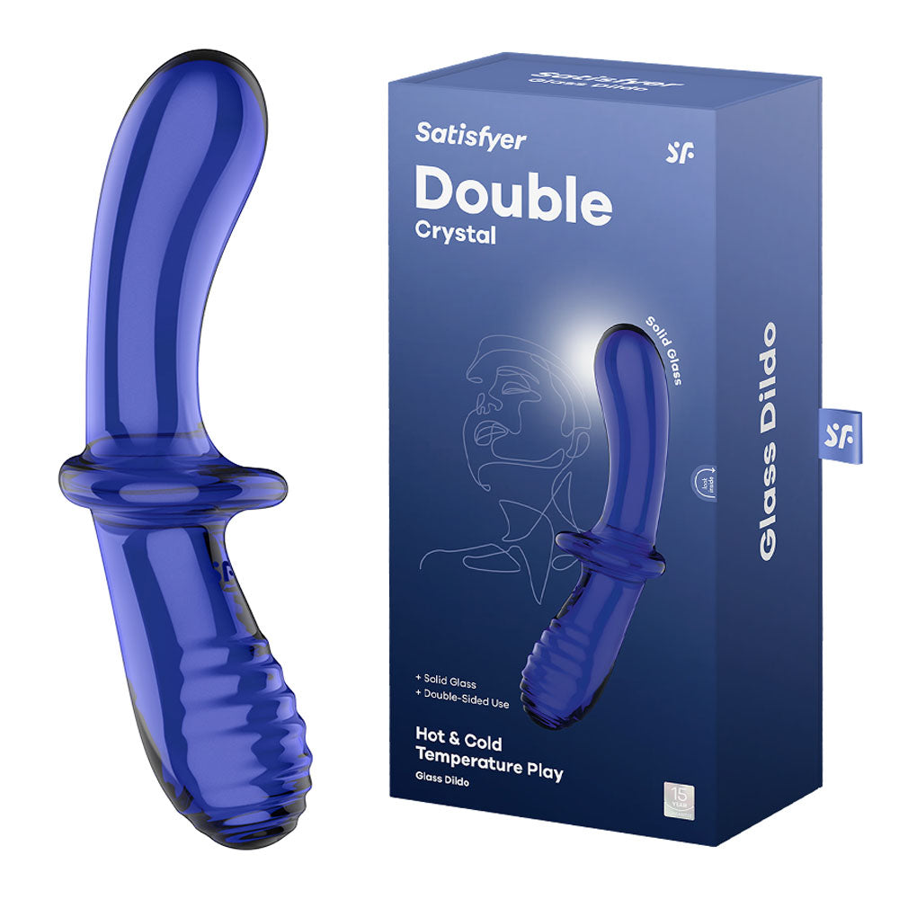 Satisfyer Double Crystal - Glass Double Ended Dildo - Blue – Sex Toys  Erotica