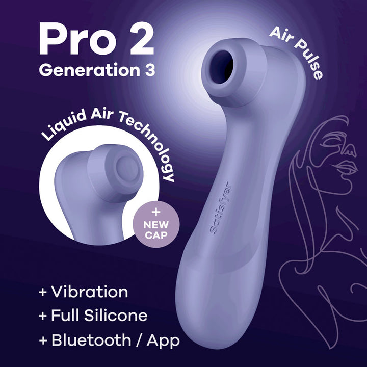 Satisfyer Pro 2 Gen 3 Clitoral Stimulator with App Control - Lilac