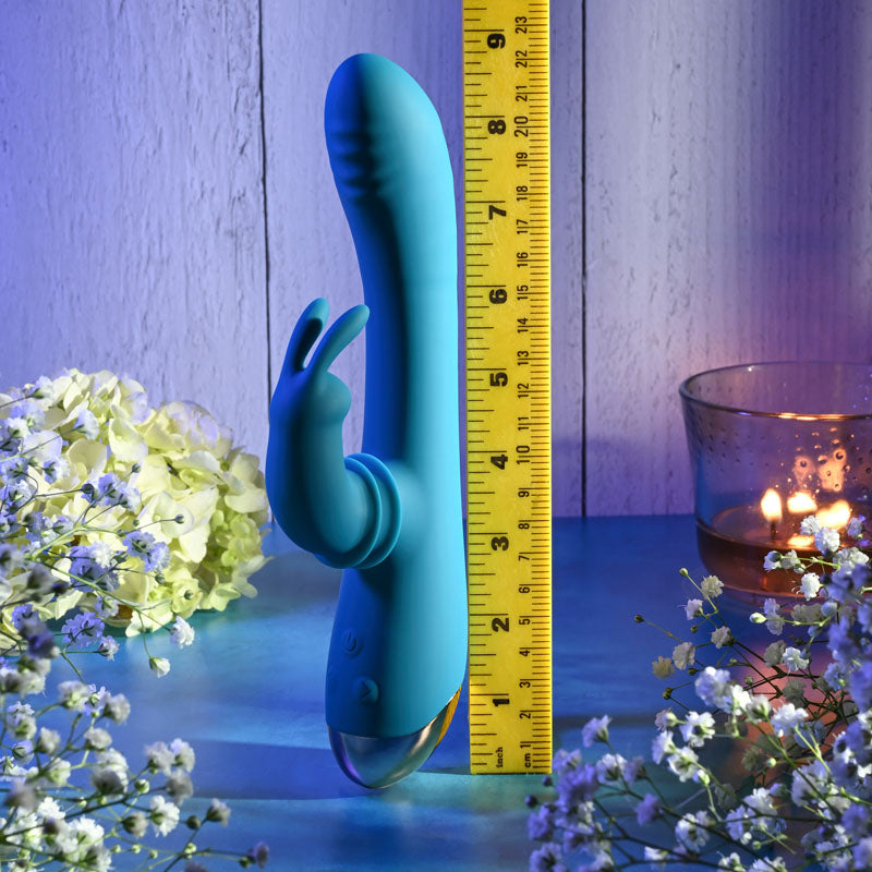 Adam & Eve Shimmy & Shake Velvet Rabbit Vibe - Blue
