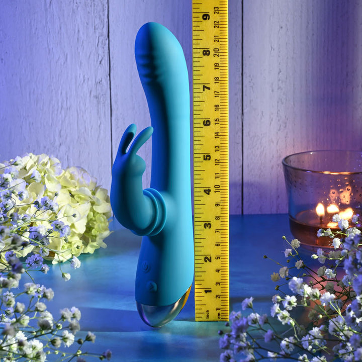 Adam & Eve Shimmy & Shake Velvet Rabbit Vibe - Blue