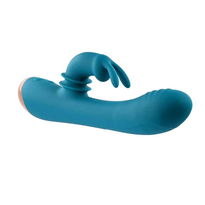 Adam & Eve Shimmy & Shake Velvet Rabbit Vibe - Blue
