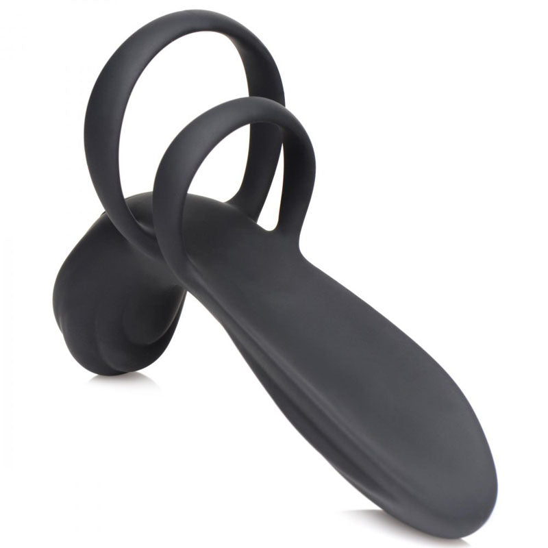 Trinity Vibrating Girth Enhancer Penis Sleeve with RemoteControl  - Black