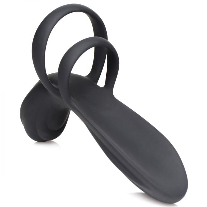 Trinity Vibrating Girth Enhancer Penis Sleeve with RemoteControl  - Black