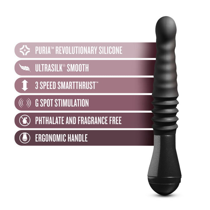 Temptasia Lazarus Thrusting Dildo - Black